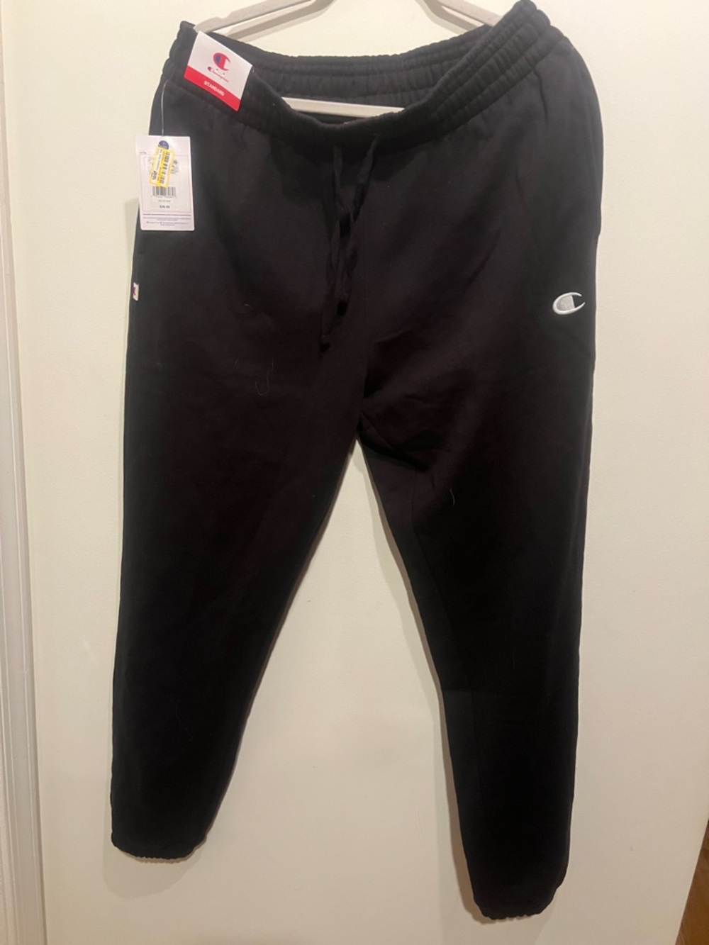 Champion Kids Black Fleece Joggers with Logo
